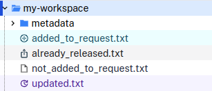 Workspace file icons